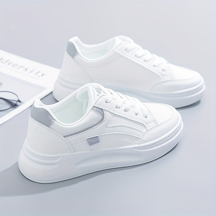 Chic White Trainers with Lightweight Comfort