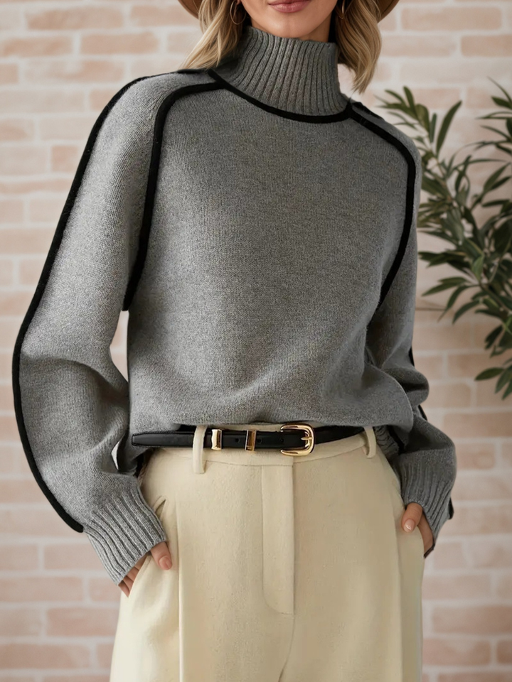 Donna | Elegant Jumper with Stand-Up Collar