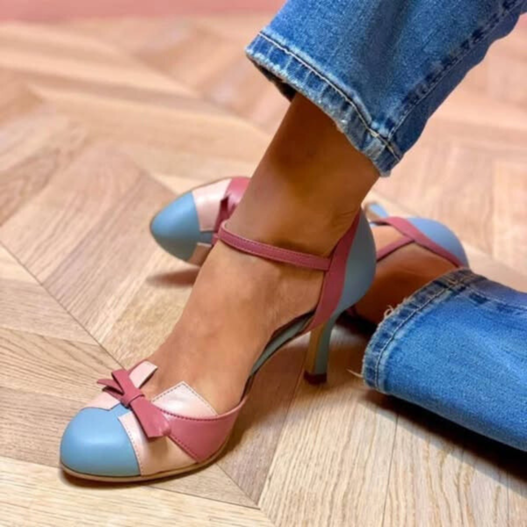 Sable - Chic Colour-Block Court Shoes
