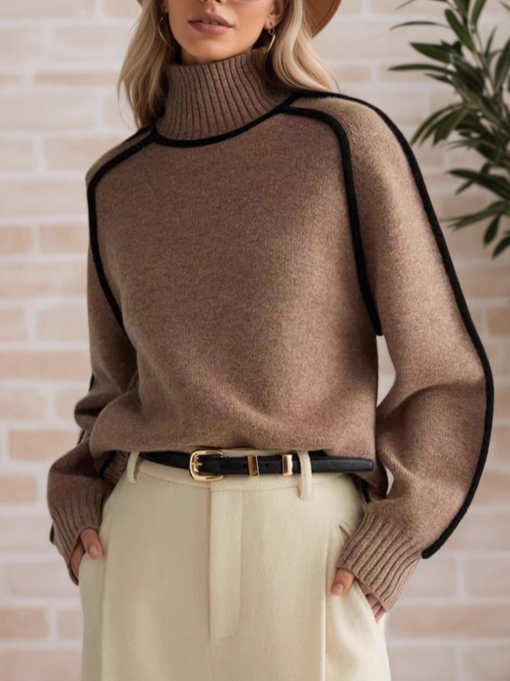 Donna | Elegant Jumper with Stand-Up Collar