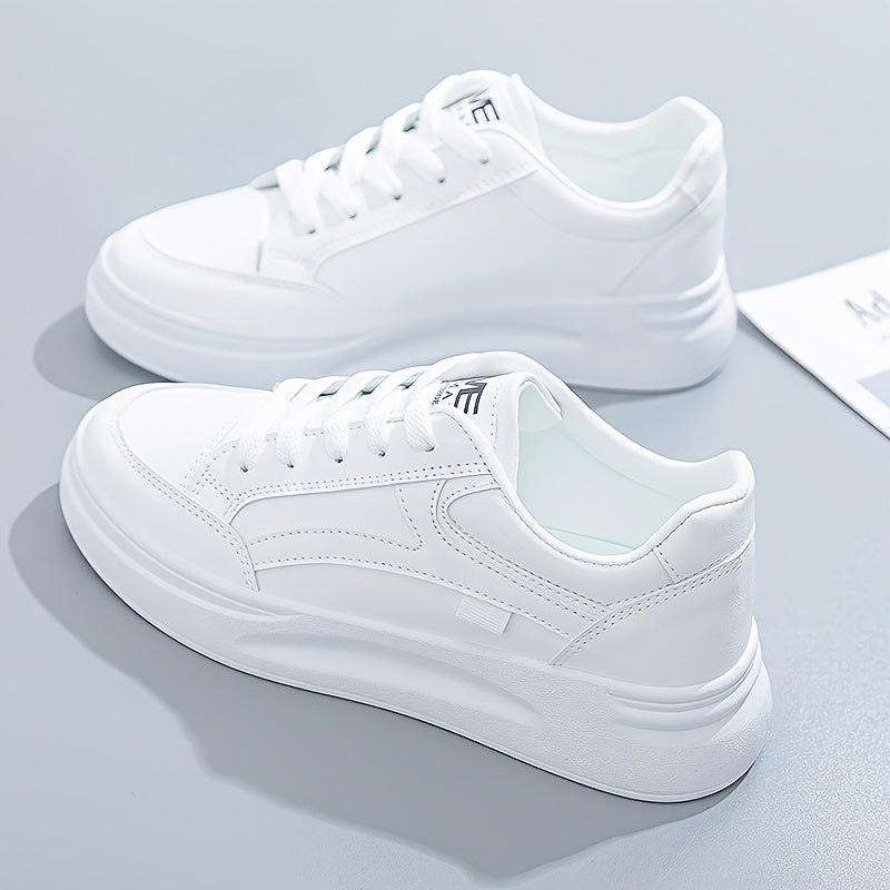 Chic White Trainers with Lightweight Comfort