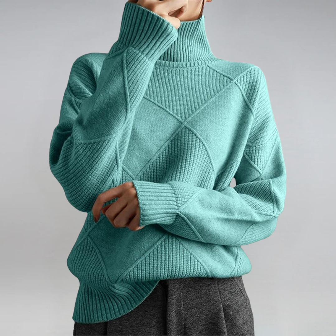Lauren | Luxurious Cashmere Jumper with Stand-Up Collar