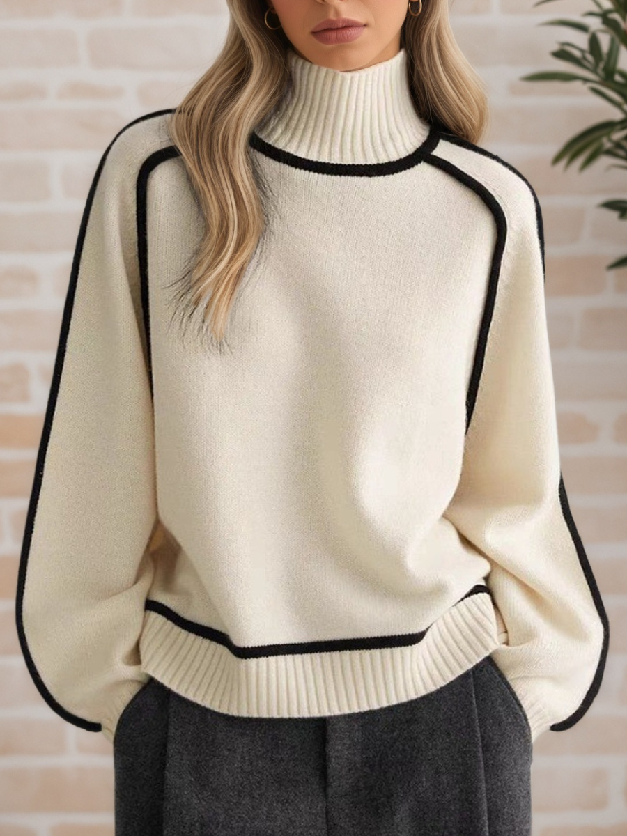 Donna | Elegant Jumper with Stand-Up Collar