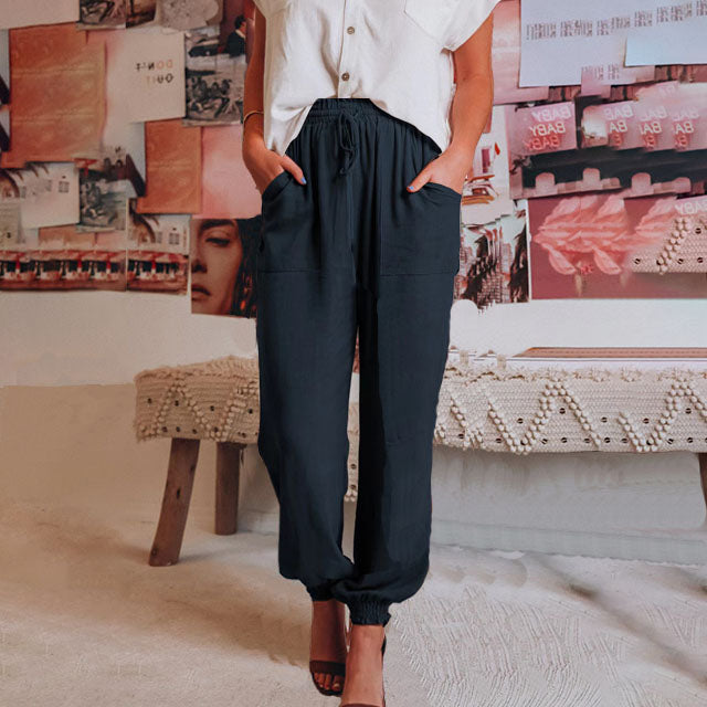 Kaeli – Elegant Joggers with Drawstring