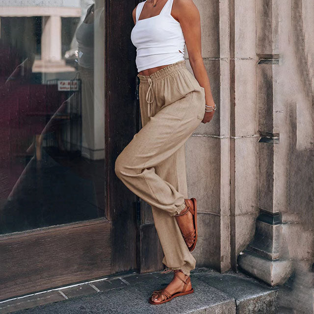 Kaeli – Elegant Joggers with Drawstring