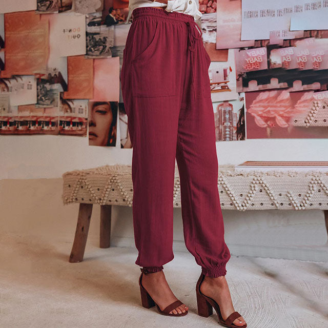 Kaeli – Elegant Joggers with Drawstring