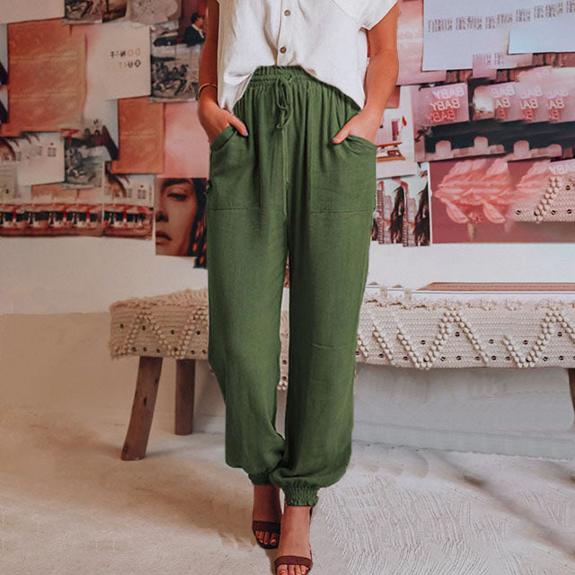 Kaeli – Elegant Joggers with Drawstring