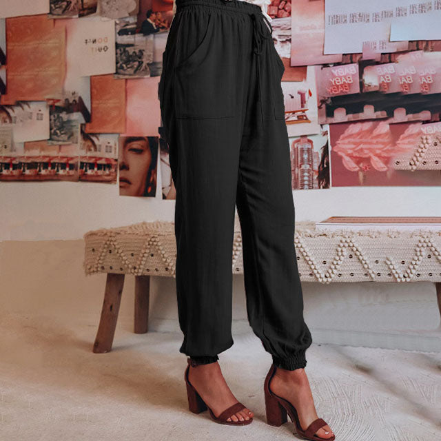 Kaeli – Elegant Joggers with Drawstring