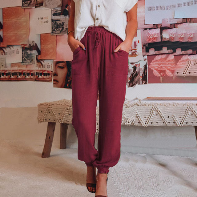 Kaeli – Elegant Joggers with Drawstring