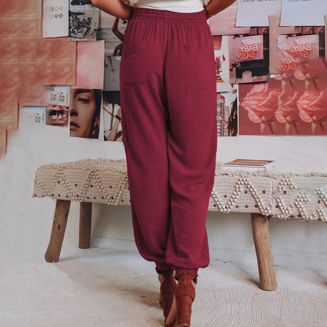 Kaeli – Elegant Joggers with Drawstring
