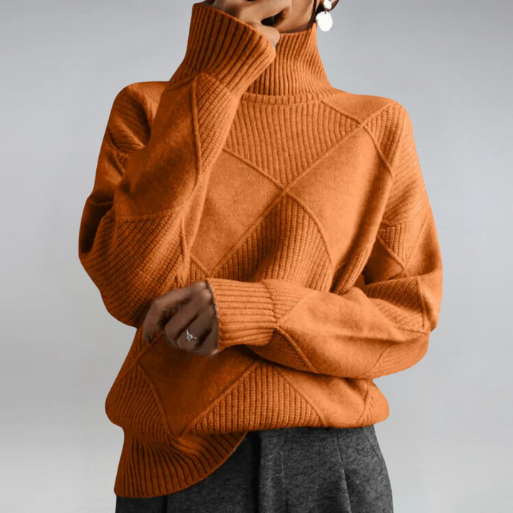 Lauren | Luxurious Cashmere Jumper with Stand-Up Collar