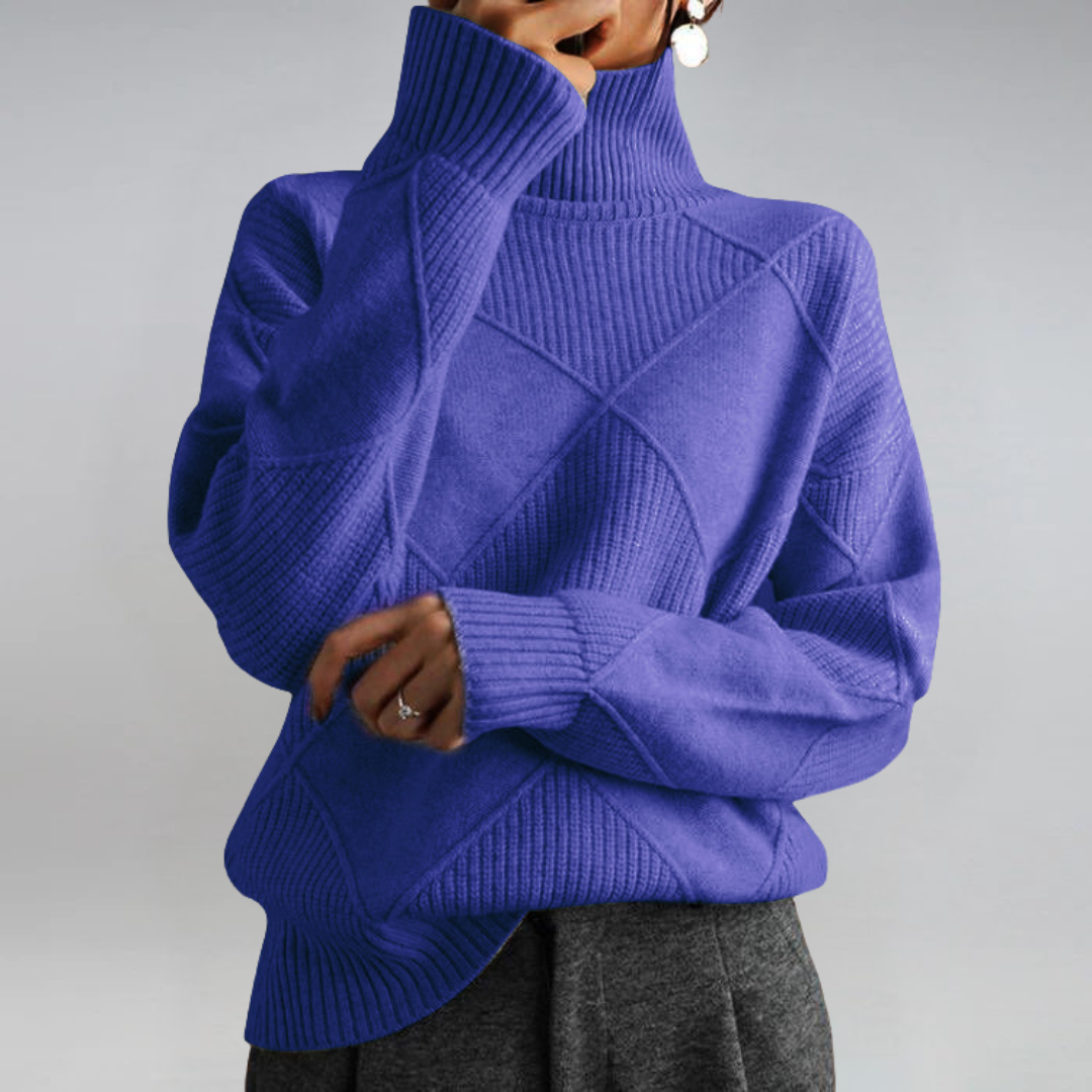 Lauren | Luxurious Cashmere Jumper with Stand-Up Collar