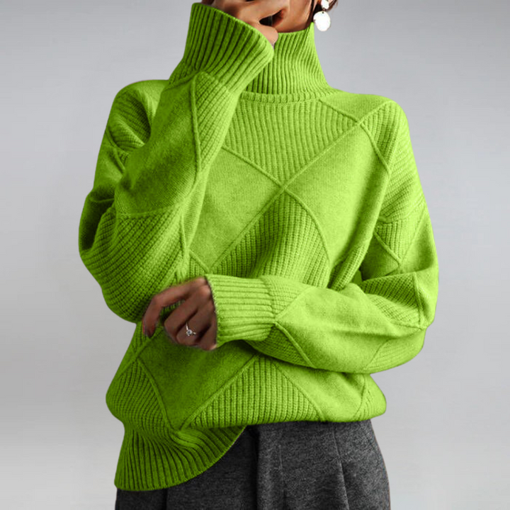 Lauren | Luxurious Cashmere Jumper with Stand-Up Collar