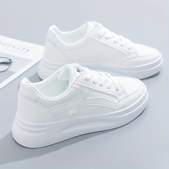 Chic White Trainers with Lightweight Comfort