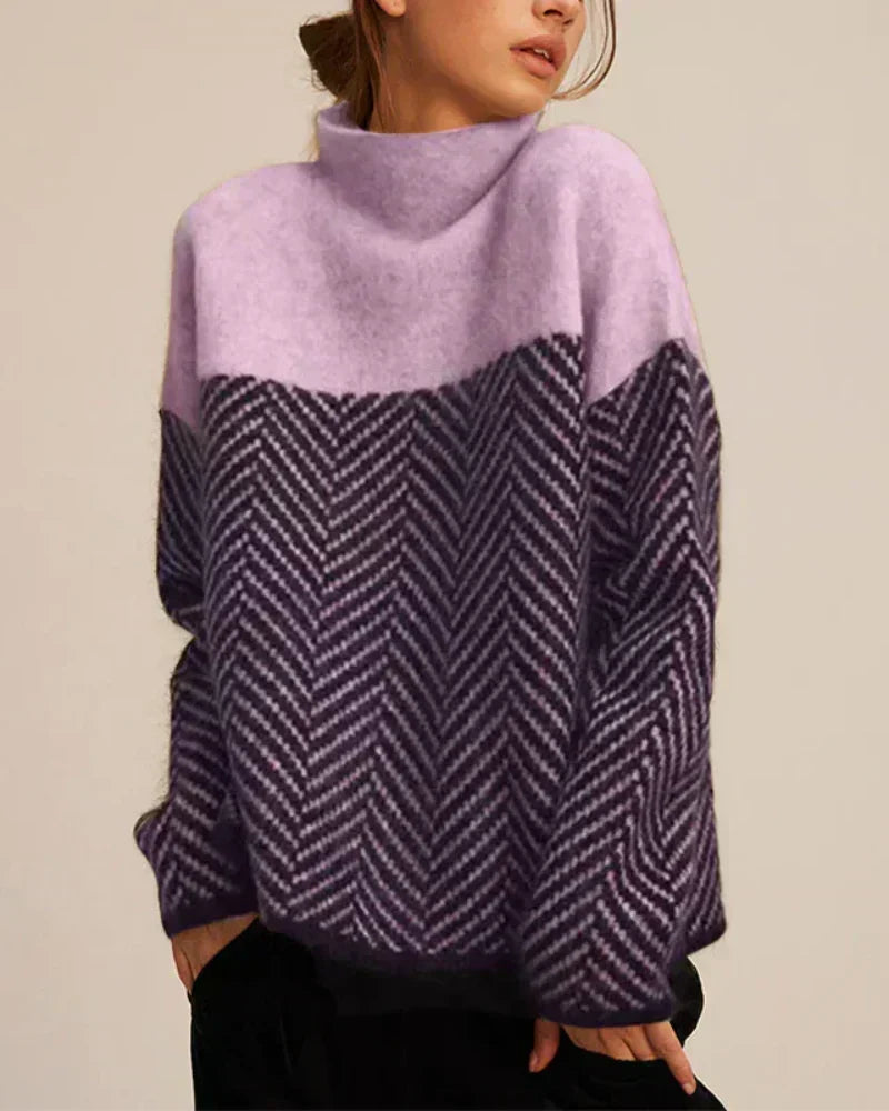 Norah | Cotton Jumper with Stand-Up Collar
