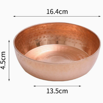 Hand-Hammered Serving Copper Bowl