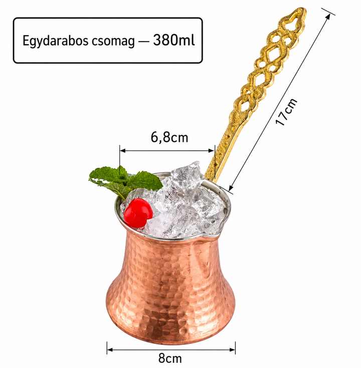 Hand-Hammered Copper Coffee Pot