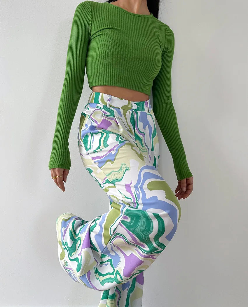 Zyra - Bold Printed Swirl Ensemble