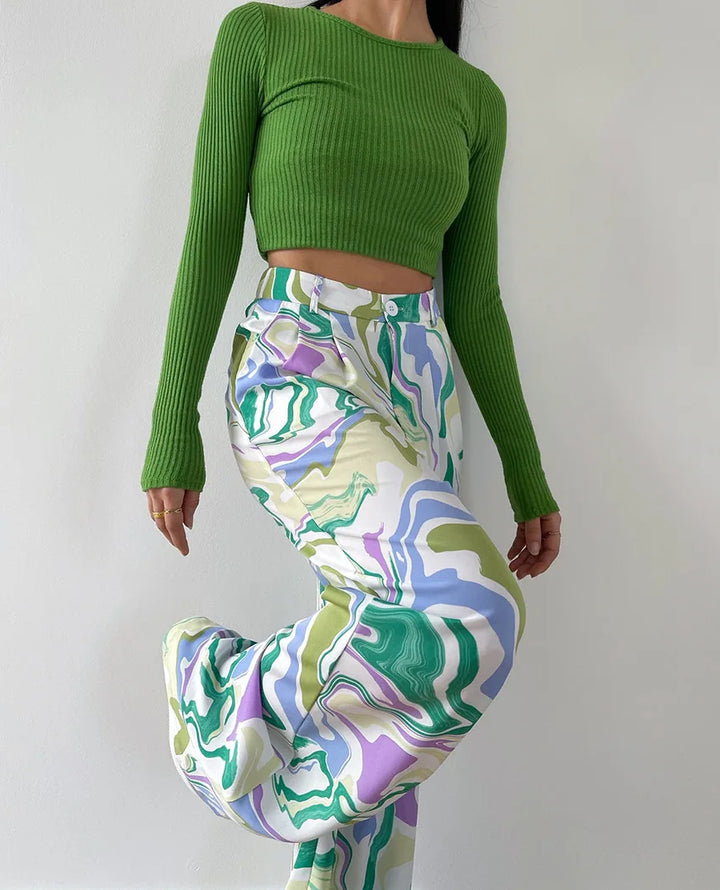 Zyra - Bold Printed Swirl Ensemble