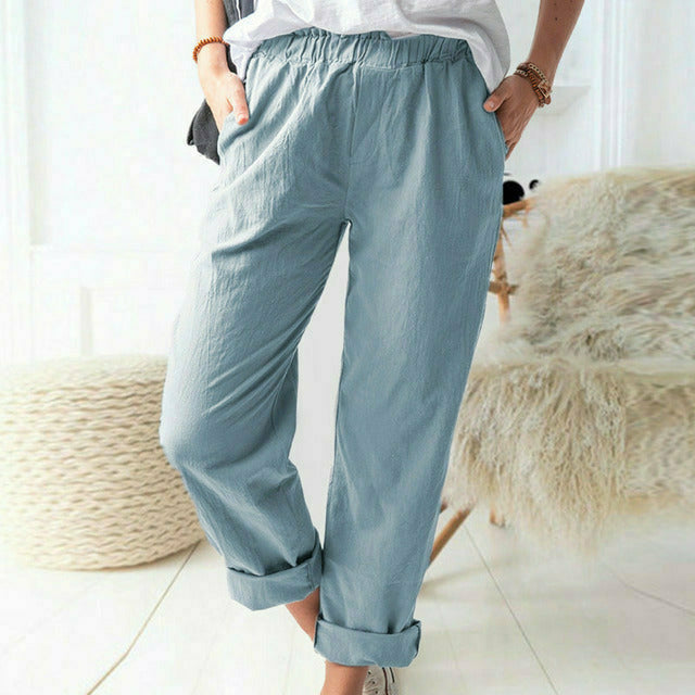 Neria - Trousers with Soft Texture