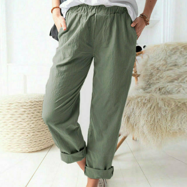 Neria - Trousers with Soft Texture