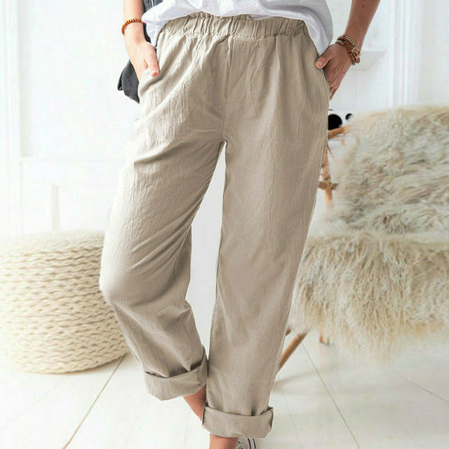 Neria - Trousers with Soft Texture