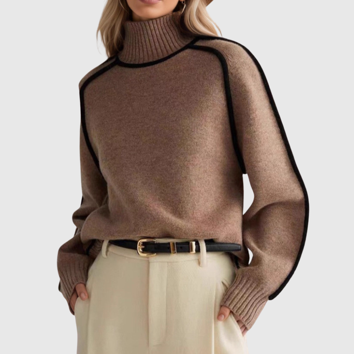 Donna | Elegant Jumper with Stand-Up Collar