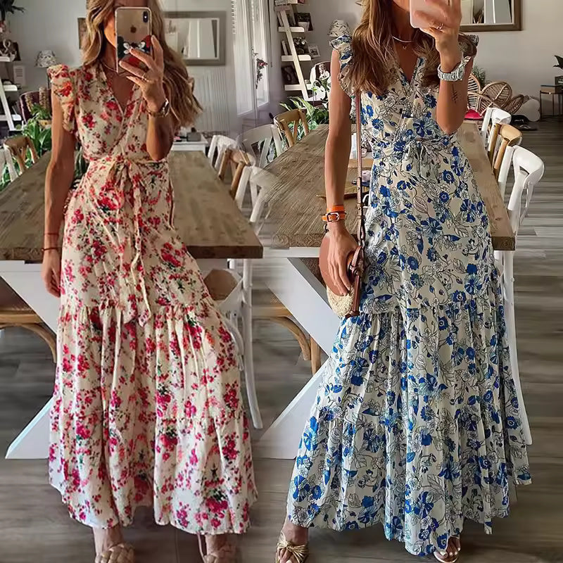 Shera - Maxi Dress with Floral Print