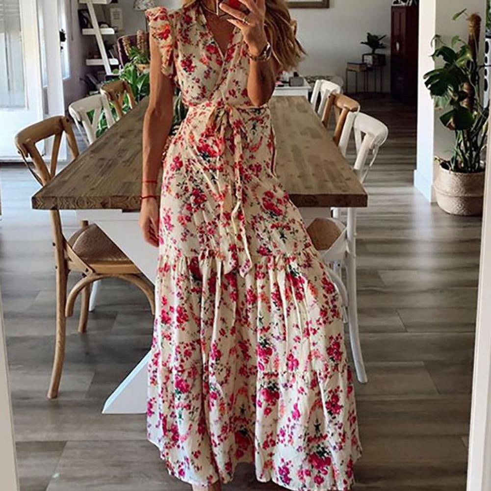 Shera - Maxi Dress with Floral Print