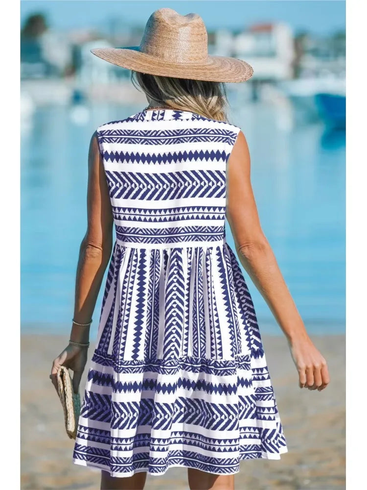 Katrina - Geometric Summer Dress