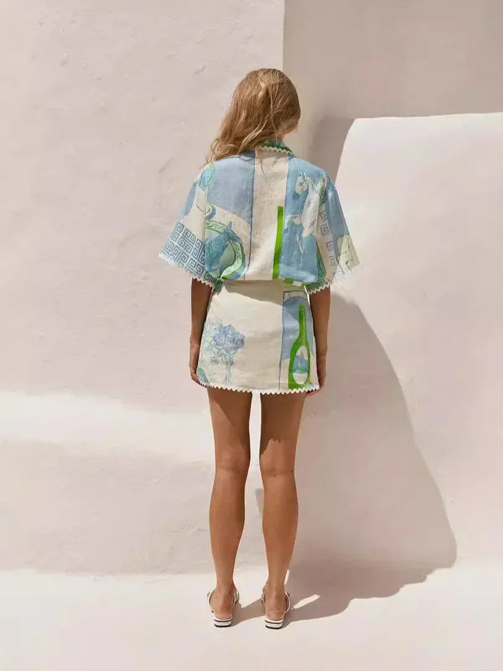 Solene - Chic Patchwork Ensemble
