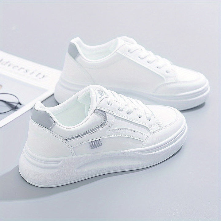 Chic White Trainers with Lightweight Comfort