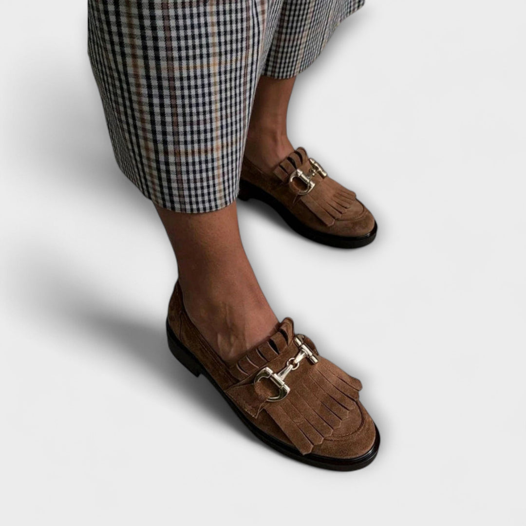 Fleur™ | Brown Round-Toe Moccasins