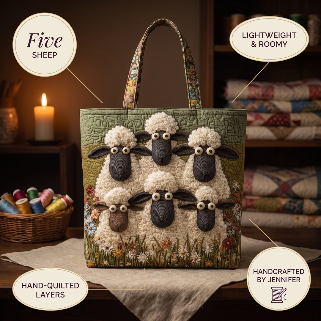 Five Sheep Artisan Quilted Bag