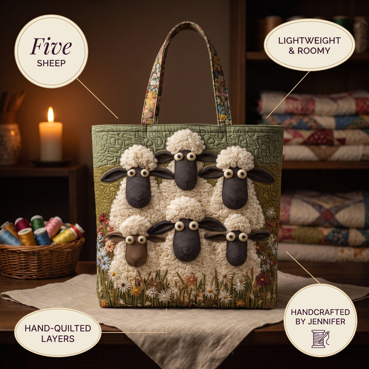 Five Sheep Artisan Quilted Bag