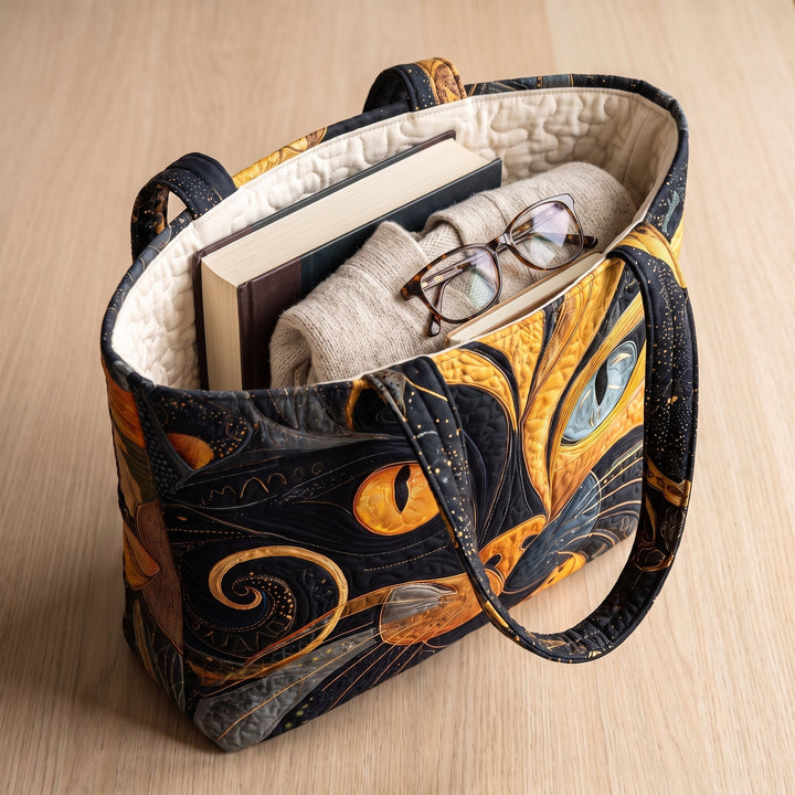 Mystic Cat Artisan Quilted Bag