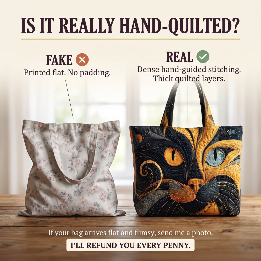 Mystic Cat Artisan Quilted Bag