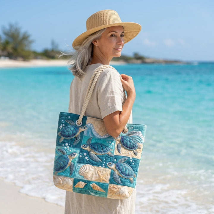 Turtle Bay Artisan Quilted Beach Bag