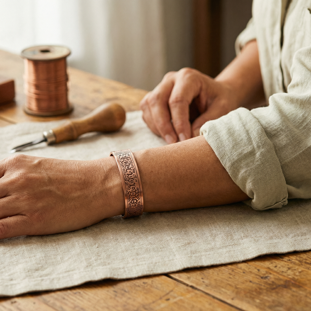 Copper Bracelet Twisting