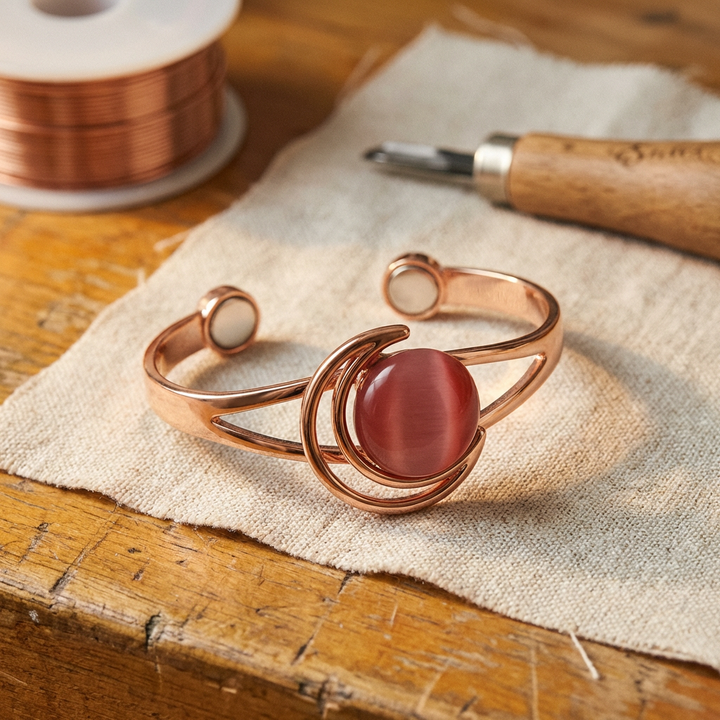 Pink Copper Bracelet Sphere