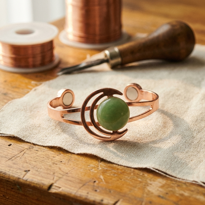 Green Copper Bracelet Sphere