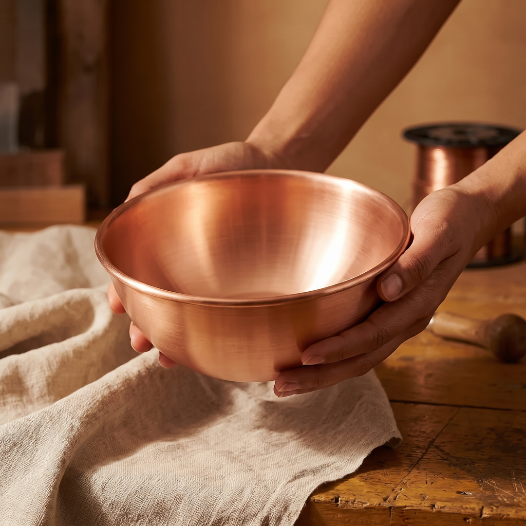 Hand-Hammered Copper Bowl