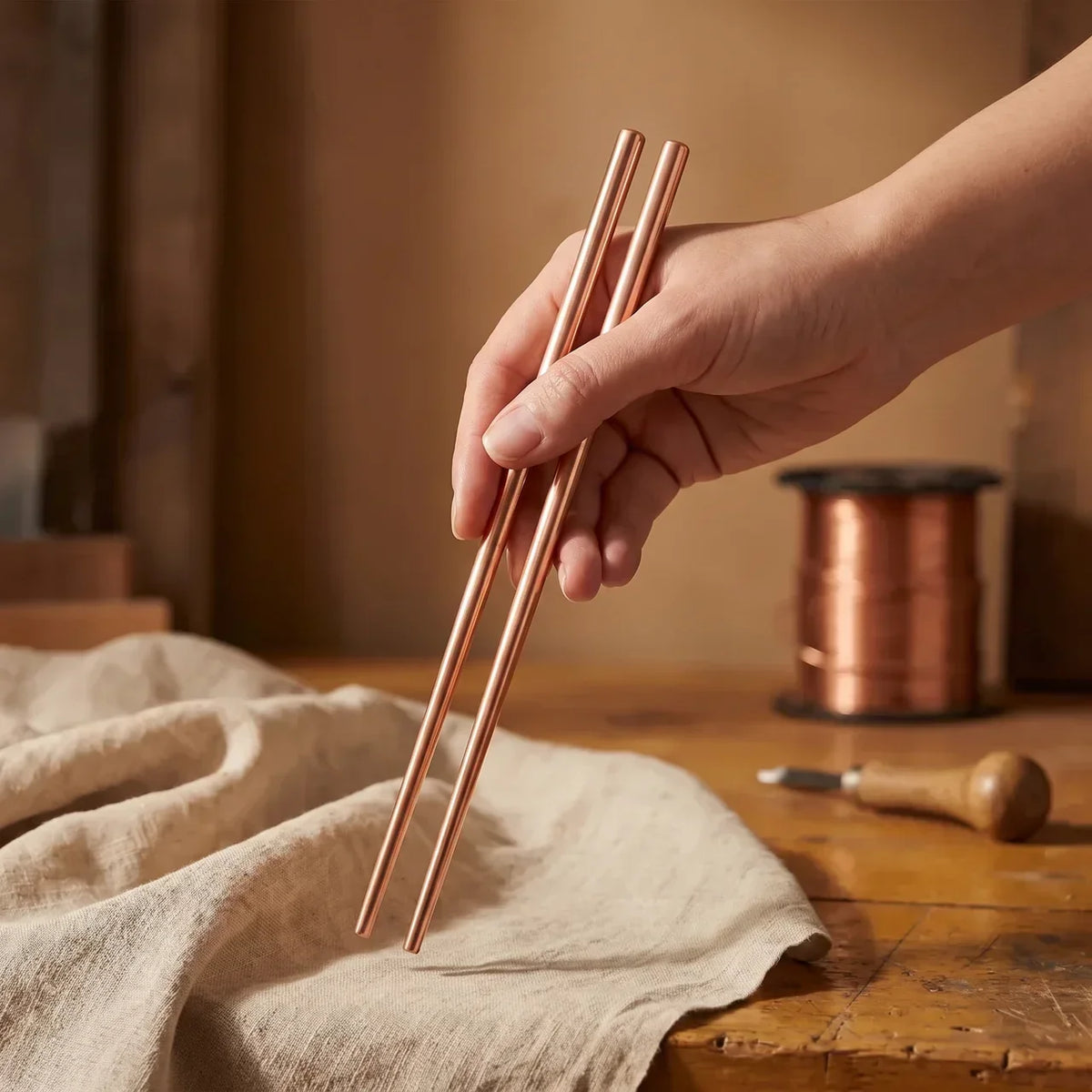 Hand-Hammered Copper Sticks