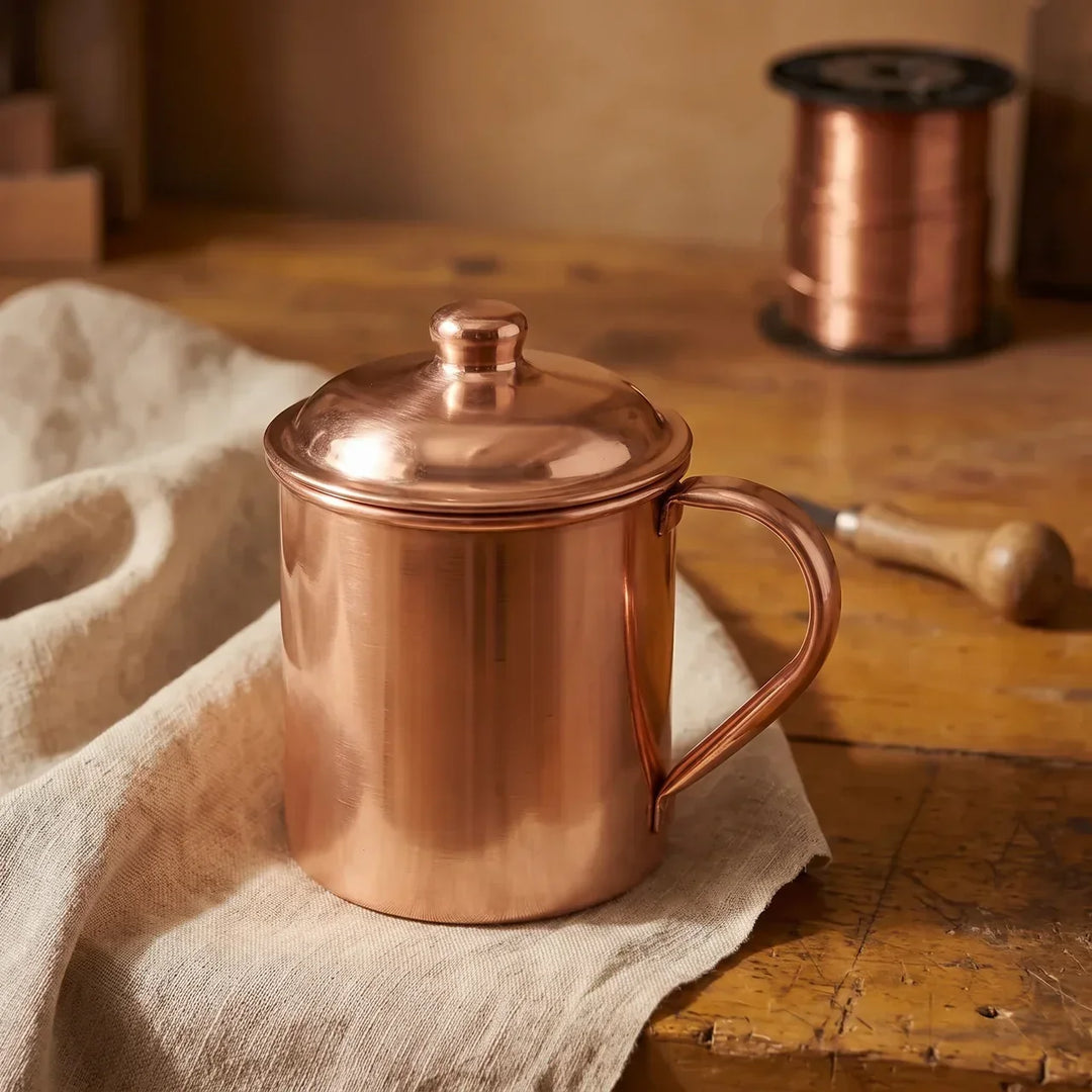 Hand-Hammered Copper Mug