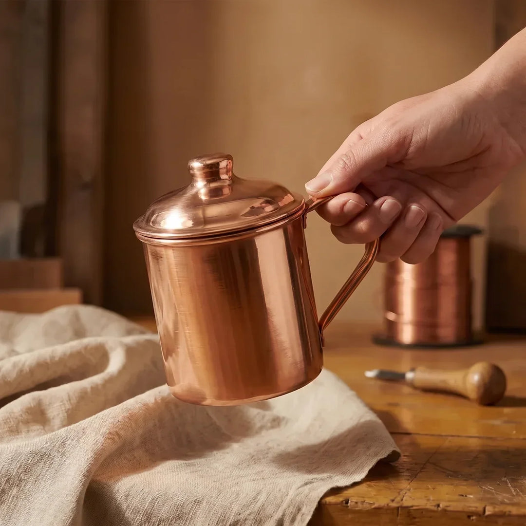 Hand-Hammered Copper Mug
