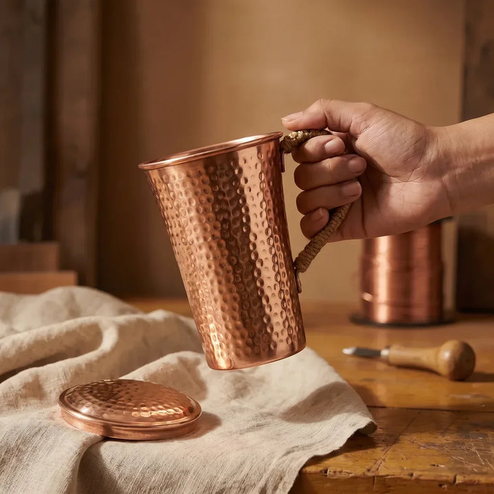 Hand-Hammered Copper Mug