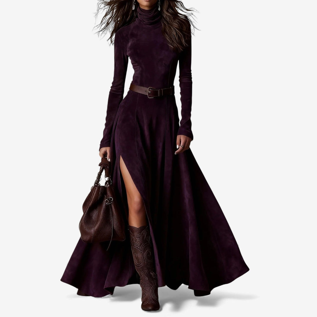 Élodie | Elegant Long Dress with Belt Included