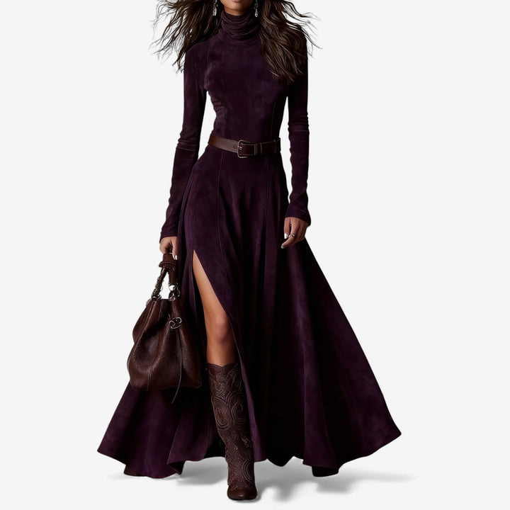 Élodie | Elegant Long Dress with Belt Included
